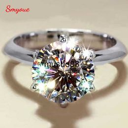 Band Rings Smyoue GRA Certified 1-5CT Moissanite Ring VVS1 Lab Diamond Solitaire Ring for Women Engagement Promise Wedding Band Jewellery J230602