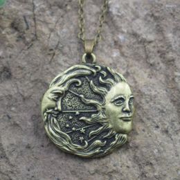 Chains SanLan Celtics Bronze Colour Sun And Moon Necklace
