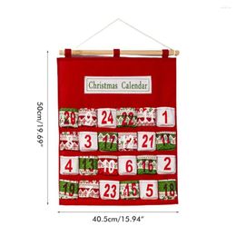 Storage Bags Christmas Advent Calendar Hanging Bag Home Exquisite DIY Scene Layout Holder Holiday Pendants Organiser Pouch