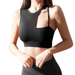 Yoga Outfit Woman Bras With String Quick Dry Shockproof Running Fitness Underwear Spandex Bra Top