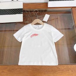 23ss toddler tee kid designer t shirt child tshirt boys girls Round neck Pure cotton doodle logo printing Short sleeve t-shirt High quality kids clothes a1