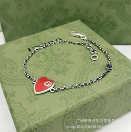 designer jewelry bracelet necklace ring high quality enamel red blue love 925 trend old interlocking women's Bracelet