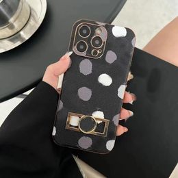 Cell Phone Cases Dot Designer Phone Cases for Iphone15 14 Pro Luxury Cases Pumpkin Gold Pattern Cover 13 12 XR XS 8 7 Phonecase Pu Accessories CB5R