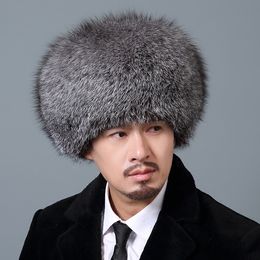 Unisex Full Covered Real Fox Fur Hat Russian Trapper Hat Ushanka Hat Hunter Hat Warm Ski Outdoor Cap