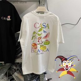 Men's T-Shirts Casablanca Fruit Mushroom Butterfly T-Shirts For Men Women Best Quality T Shirt Tee Inside Tags T230602