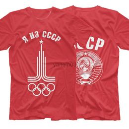 Men's T-Shirts Russia Slavic CCCP Sports Meeting Poster T-Shirt. Summer Cotton Short Sleeve O-Neck Mens T Shirt New S-3XL J230602