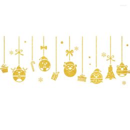 Wallpapers Christmas Decoration Pendant Holiday Scene Layout Glass Window Stickers Event Atmosphere Dress Up Wallpaper Self-adhesive