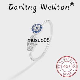 Band Rings Fashion Irregular Palm Round Sapphire Full Diamond Couple Ring For Women Original Sterling Silver Anniversary Gift Jewellery J230602