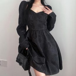 Casual Dresses Vintage Fashion Black Jacquard Strap Party Dress Sleeveless V Neck Ball Gown Summer Set 2 Pieces Sexy Elegant