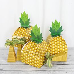 Gift Wrap 5/10Pcs Coconut Palm Tree Pineapple Candy Boxes DIY Hawaii Paper Bag Tropical Party Favour Box Hawaiian Luau Suuplies