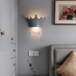 Wall Lamp Modern Minimalist Childrens Room Bedside Crystal Style Creative Living Background Moe Lighting