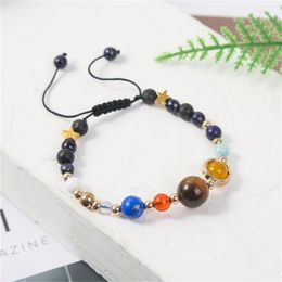 Link Bracelets Hand-woven Stone Handmade Natural Beads Braided Bracelet Gift For Friend Girls