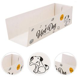 Dinnerware Sets 100 Pcs Dog Box Sushi Plate Set Disposable Sandwich Packaging Paper Storage