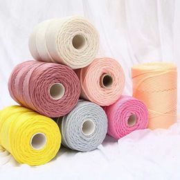 Yarn 3mm 240g/roll nylon ice yarn used for weaving summer hat bags crochet DIY hand woven silk thread P230601