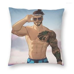 Pillow Fashion Cartoon Sexy Gym Gay Muscle Man Throw Case Home Decor Custom Hunk Male Cover 40x40 Pillowcover For Sofa