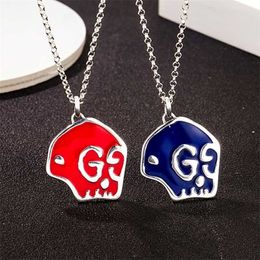 New 2023 designer Jewellery bracelet necklace ring Ghost Skull Sterling ins hip hop trend enamel drop glue versatile Pendant