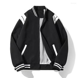 Men's Jackets Men Stripe Sleeve Joint Varsity Bomber Sweatshirt Zipper Baseball Designer Casual Cool