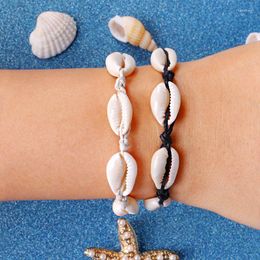 Charm Bracelets Handmade Lucky Boho Sea Shells & Bangles Waterproof Rope Chain Bracelet Woman Beach Jewellery Friend Gifts