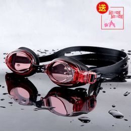 Goggles Hd electroplated waterproof anti fog male and female adult goggles transparent coating swimming glasses P230601