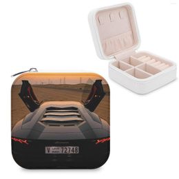 Jewellery Pouches Storage Box Portable Leather Necklace Earrings Rings Jewellery Lemborni Lambo Lambourghini Lambourgini