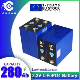 Grade A 3.2V Lifepo4 280Ah Battery Deep Cycles Rechargeable Lithium Iron Phosphate Battery DIY Solar Energy RV EU Fast Delivery