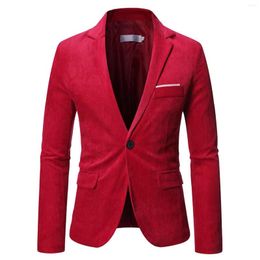 Men's Suits Men'S Casual Fashion Suit Solid Colour Corduroy Business Gentleman Mens Rain Coat Hunting Gear For Men Groomsmen