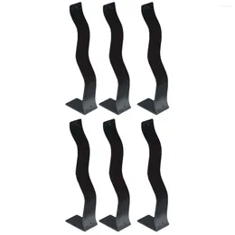 Jewellery Pouches 6 Pcs Holder Stand Hairpin Display Barrettes Showing Rack Displaying Card 23x10cm Organiser Black Acrylic