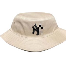Hat Summer Korean Style Leisure Basin Hat Outdoor Sun-Proof Bucket Hat Letter Embroidery Sunshade Flat-Top Cap Quality
