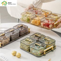 Storage Bottles Light Luxurious Transparent Fruit Tray Living Room Tea Table Candy Nut And Dried Box