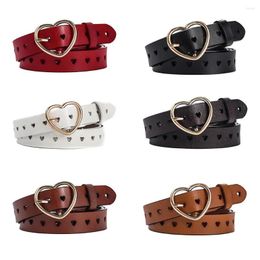 Belts Woman Leather Belt Fashion Accessory Dressing Decoration Casual Dress Ornament Thin Hollow Waistband Birthday Gift Coffee