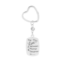 Key Rings Mother Daughter Heart Chain The Love Between A And Is Hollow Mom Keychain Gift For Her Drop Delivery Jewelry Dh0Tk