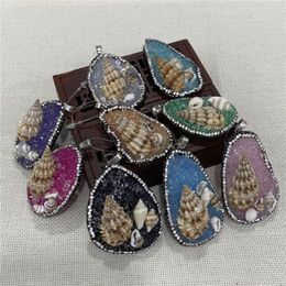 Pendant Necklaces Shell Resin With Rhinestone Irregular Shape For Ladies Jewellery Making Daily Accessories Necklace Crafts