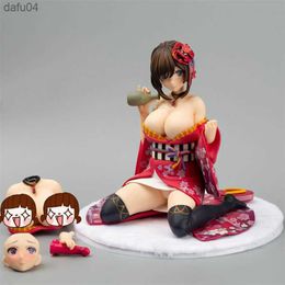 16cm Native Mataro Japanese Anime Sexy Girl Figure Software Sitting Kimono PVC Action Figure Collection Model Doll Toys L230522