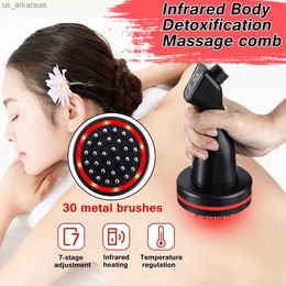 BIO microcurrent Infrared body Detoxification massage Meridian Electronic acupuncture Warm Brush slim Device Promote Blood Relax LY191203 L230523