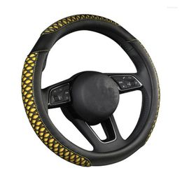 Steering Wheel Covers Braid Car PU Leather Universal Wheels Cover Anti-slip Hand Weave Accessories