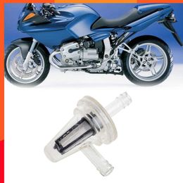 New 1x Universal Motorcycle Right Angle 90 Degree Inline Fuel Filter 1/4" 6mm Hose Lines Car Tools