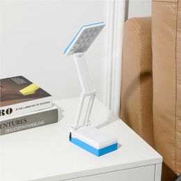 Table Lamps 12 LED Lamp Folding Rechargeable Light Multi-section Rod Bedside Reading Night-light Eye Protection Home