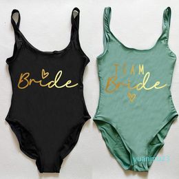 Suits S-3XL Swimsuit Women Team Bride Summer Swimwear Higt Cut Low Back Bathing Suit Bachelor Party Swimming Suit Beachwear