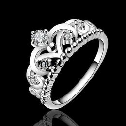 Band Rings Noble for wedding women fashion Silver color jewelry crown Rings charms popular jewelry free shipping factory price R601 J230602