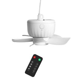 Gadgets 5V USB Powered Remote Control Timing Ceiling Fan Air Cooler 4 Speed Hanging Fan for Dormitory Bed Camping Outdoor Tent