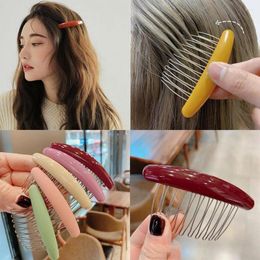 Hair Clips Fashion Simple Acrylic Hairpin Accessories Women's Comb Headdress Temperament Sweet Headband Jewelry Gift