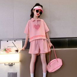 Suit Western Style 2023 New Children's Casual Short Sleeved Girls' Summer Net Red Polo Shirt