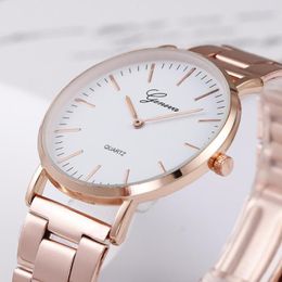 Wristwatches 2023 Women Watches Geneva Quartz Watch Ladies Luxury Crystal Gold Stainless Steel Relogio Feminino