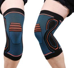 Compression Elastic knitted pressure knee guard pads for Gym workout fitness Leg support sleevee safety Protection Running scooter kneepad wholesale