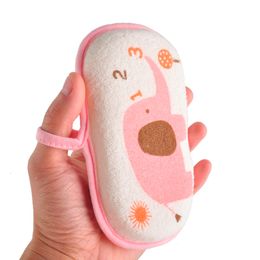 Washcloths Wash Gloves Cute Kids Baby Cotton Shower Bath Sponge Rub Cartoon elephant Body Towel Infant Toddle born Brushes Soft 230601