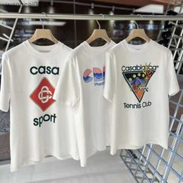 Men's T-Shirts Dropshipping CASABLANCA T-shirts Diamond Double Button Print Short Sleeve Tops 3XL Cotton T Shirt for Men Women T230602