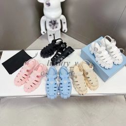 Designer Sandals Women Monolith Fibre Serrated Roman Woven Thick-soled Rubber Sandals Summer Muffin Roman Platform Pig Cage Sandal