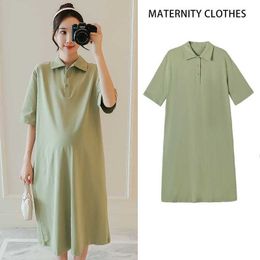 Maternity Dresses Pregnant summer clothing fashionable and new. Going out for leisure is a simple dress. Solid Colour pregnant women's dress G220602