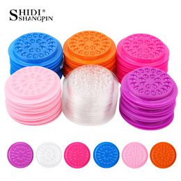 Brushes 5/100pcs Disposable Lash Glue Holder Plastic Flower Sticker Glue Adhesive Pallet For Eyelash Extension Glue Makeup Tools