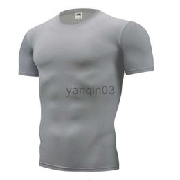 Men's T-Shirts Fashion Pure Color T-Shirt Men Short Sleeve Compression Tight Tshirts Shirt S- 3XL Summer Clothes Free Transportation J230602